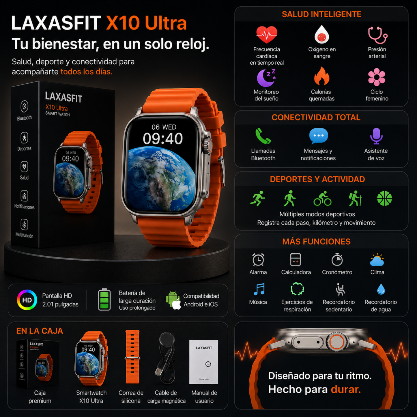 Reloj inteligente LAXASFIT